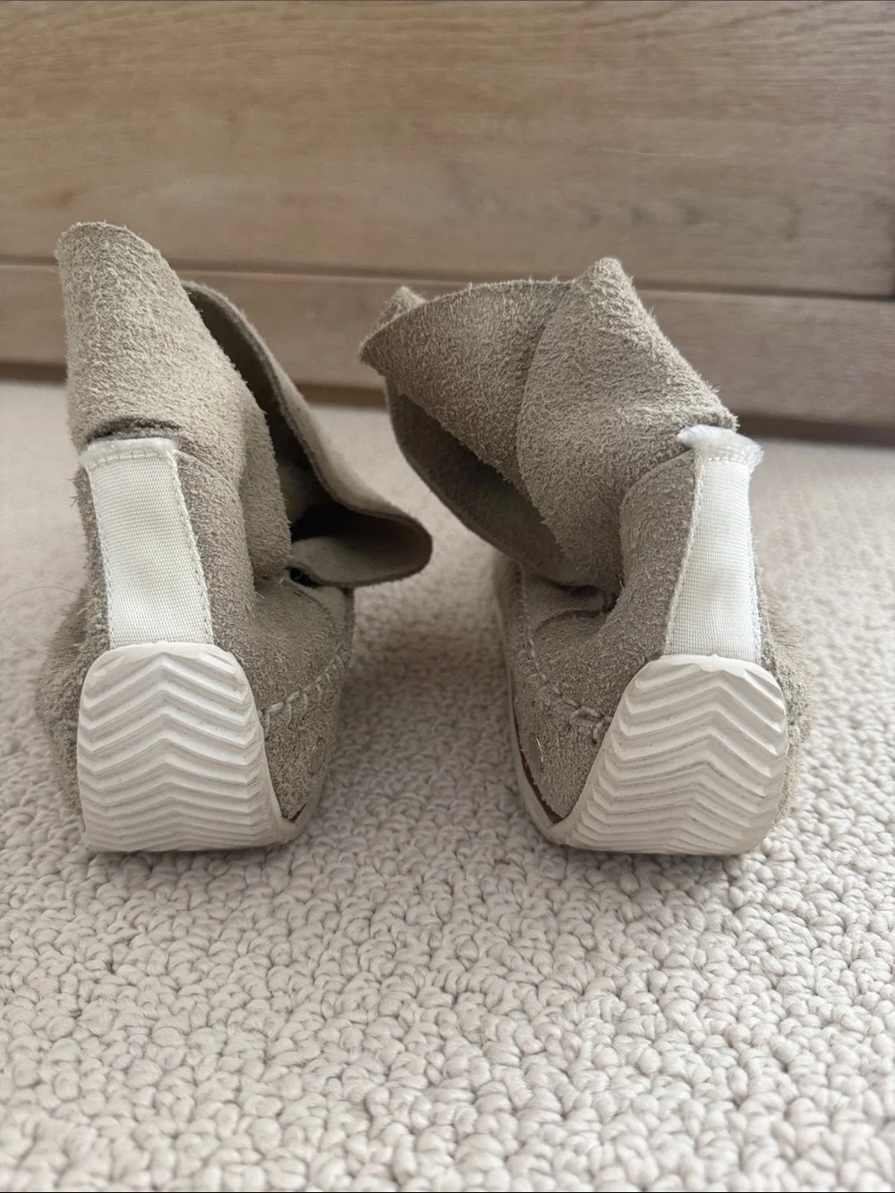 Rag & Bone Suede Moccasin Booties in Taupe - Picture 4 of 8